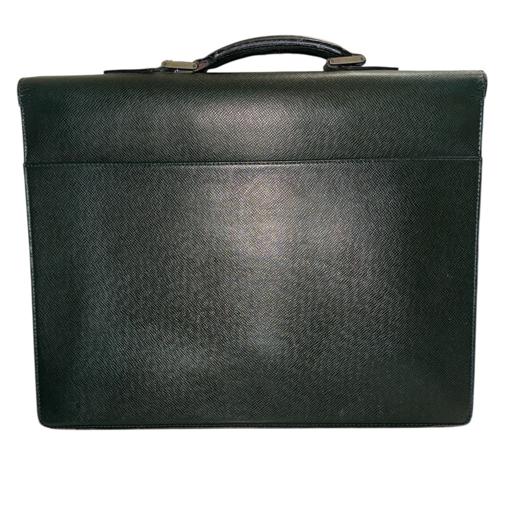 Louis Vuitton Green Brief Case Serviette Couseiller Taiga - Picture 3 of 13